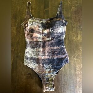 Gottex Swimsuit 12 Brown Beach Travel‎ Resort Slimming Boho Tribal Granola 🤎🖤